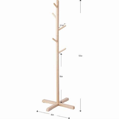 パール金属 木製 ポールハンガー S ナチュラル 耐荷重 フック1本あたり2kg 幅 44cm...