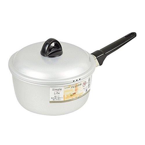 パール金属公式 片手鍋 18cm アルミ ガス火対応 専用 シンプルライフ HB-3440 フライパン 料理 キッチン用品 調理器具