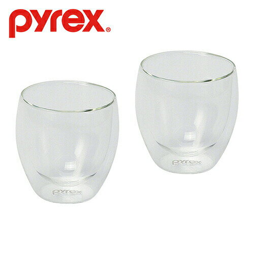 パール金属 パイレックス Pyrex ダブルウォールグラス 250ml 2個組 CP-8540 調理器具 その他 日用品 生活用品 食洗機対応 キッチン用品