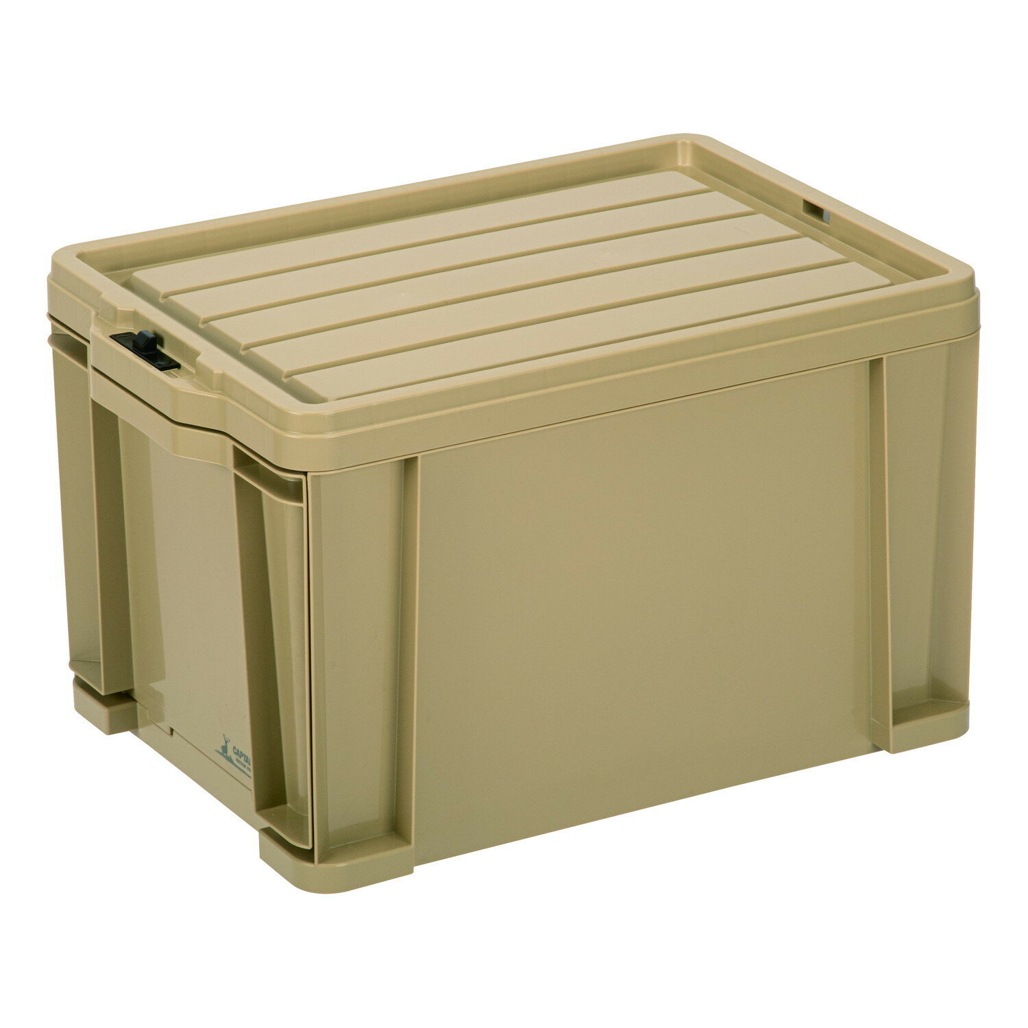 キャプテンスタッグ アウトドア 収納ボックス コンテナ ロックストッカー 容量27L ロック機能付き 積み重ね可能 仕切り付 日本製 CSシャルマン UW-1539