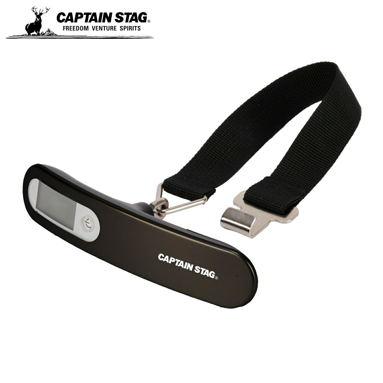 【1月24日20時～お買い物マラソン】 キャプテンスタッグ 旅行はかり ラゲッジスケール 電子はかり 最大50kg 風袋引き機能 CS-trip luggage scale ブラック UV-3017