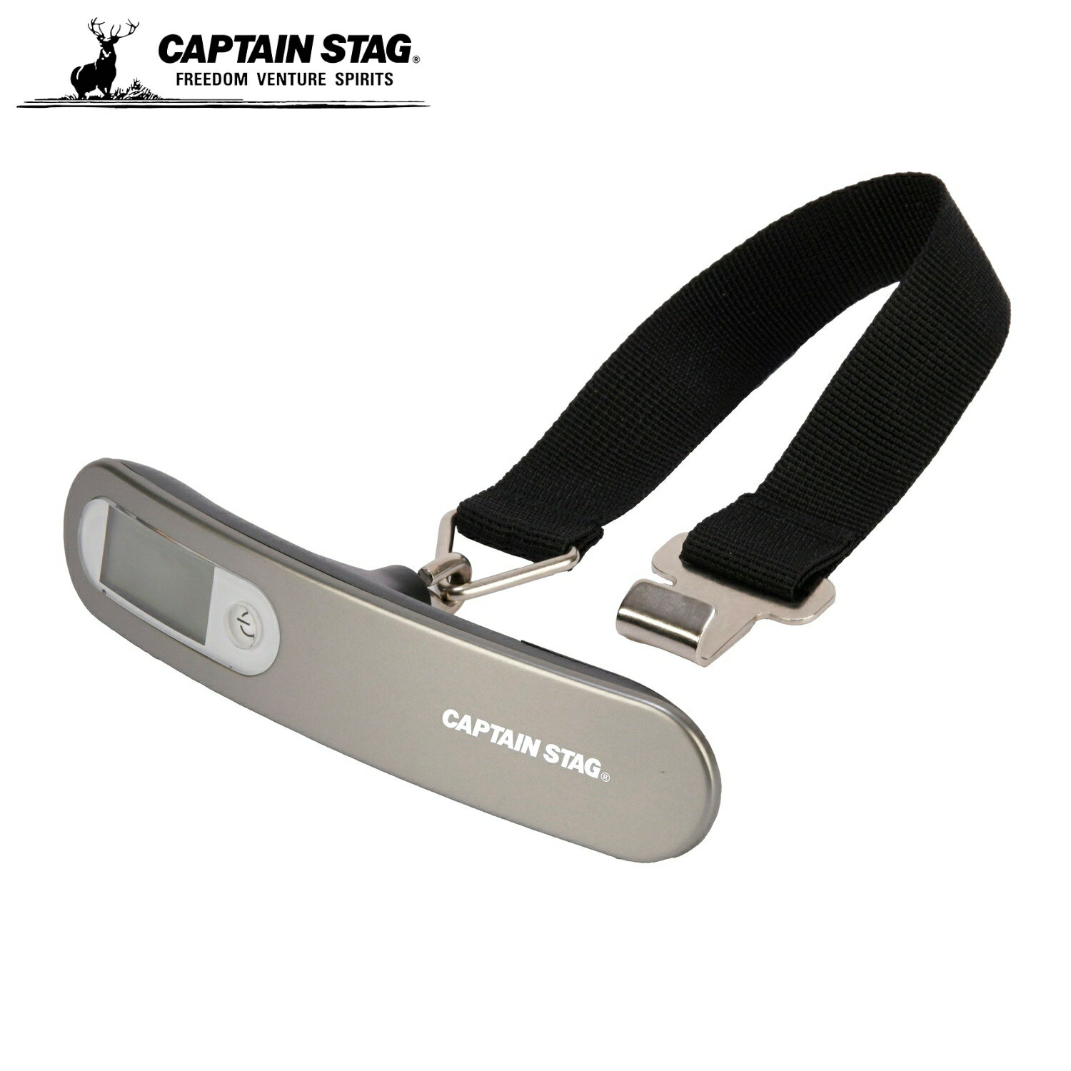 【1月24日20時～お買い物マラソン】 キャプテンスタッグ 旅行はかり ラゲッジスケール 電子はかり 最大50kg 風袋引き機能 CS-trip luggage scale シルバー UV-3019