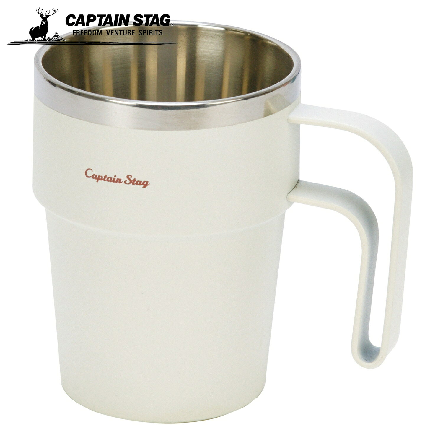 ■商品名 CS真空二重スタッキングマグカップ200（アイボリー） ■品番 UE-4944 ■商品説明 特徴:ハンドル付きでしっかり持てる紙コップも使える真空二重マグカップ。※紙コップ205ml程度が適正サイズとなります。真空二重で保温・保冷にオールシーズン使用可能。UE-3622「香る」真空二重タンブラー240用ドリッパーセットに対応。ハンドルを交互に組ませてスタッキング可能。製品サイズ:(約)幅100×奥行70×高さ92mm容量:0.21L製品重量:(約)130g保温効力:41度以上(1時間)、保冷効力:9度以下(1時間)材質:本体内側/ステンレス鋼、本体外側/ステンレス鋼(アクリル樹脂塗装)原産国:中国レンタル等による貸出、オークション等による販売や中古販売、及び譲渡によって発生した故障・破損・損害・事故などにつきましては一切責任を負いかねますので予めご了承ください。 ■商品スペック 製品サイズ:(約)幅100×奥行70×高さ92mm、容量:0.21L製品重量:(約)130g保温効力:41度以上(1時間)、保冷効力:9度以下(1時間)材質:本体内側/ステンレス鋼、本体外側/ステンレス鋼(アクリル樹脂塗装)、原産国:中国特徴:ハンドル付きでしっかり持てる紙コップも使える真空二重マグカップ。※205ml程度が適正サイズとなります。真空二重で保温・保冷にオールシーズン使用可能。UE-3622「香る」真空二重タンブラー240用ドリッパーセットに対応。ハンドルを交互に組ませてスタッキング可能。 ■関連キーワード ハンドル 二重構造 珈琲カップ 保温 保冷 保温保冷 コンパクト 持ち運び ステンレス 軽量 アウトドア インドア BBQ バーベキュー キャンプ キャンプ用品 ソロキャンプ ツーリング ブッシュクラフト レジャー イベント ピクニック キャプスタ 鹿番長 スタッキング 紙コップ コップ カップホルダーキャプテンスタッグ(CAPTAIN STAG) アウトドア コップ マグカップ CS真空二重スタッキングマグカップ 210ml 保温保冷 紙コップ使用可能 アイボリー UE-4944 ■商品名 CS真空二重スタッキングマグカップ200（アイボリー） ■品番 UE-4944 ■商品説明 特徴:ハンドル付きでしっかり持てる紙コップも使える真空二重マグカップ。※紙コップ205ml程度が適正サイズとなります。真空二重で保温・保冷にオールシーズン使用可能。UE-3622「香る」真空二重タンブラー240用ドリッパーセットに対応。ハンドルを交互に組ませてスタッキング可能。製品サイズ:(約)幅100×奥行70×高さ92mm容量:0.21L製品重量:(約)130g保温効力:41度以上(1時間)、保冷効力:9度以下(1時間)材質:本体内側/ステンレス鋼、本体外側/ステンレス鋼(アクリル樹脂塗装)原産国:中国レンタル等による貸出、オークション等による販売や中古販売、及び譲渡によって発生した故障・破損・損害・事故などにつきましては一切責任を負いかねますので予めご了承ください。 ■商品スペック 製品サイズ:(約)幅100×奥行70×高さ92mm、容量:0.21L製品重量:(約)130g保温効力:41度以上(1時間)、保冷効力:9度以下(1時間)材質:本体内側/ステンレス鋼、本体外側/ステンレス鋼(アクリル樹脂塗装)、原産国:中国特徴:ハンドル付きでしっかり持てる紙コップも使える真空二重マグカップ。※205ml程度が適正サイズとなります。真空二重で保温・保冷にオールシーズン使用可能。UE-3622「香る」真空二重タンブラー240用ドリッパーセットに対応。ハンドルを交互に組ませてスタッキング可能。 ■関連キーワード ハンドル 二重構造 珈琲カップ 保温 保冷 保温保冷 コンパクト 持ち運び ステンレス 軽量 アウトドア インドア BBQ バーベキュー キャンプ キャンプ用品 ソロキャンプ ツーリング ブッシュクラフト レジャー イベント ピクニック キャプスタ 鹿番長 スタッキング 紙コップ コップ カップホルダー