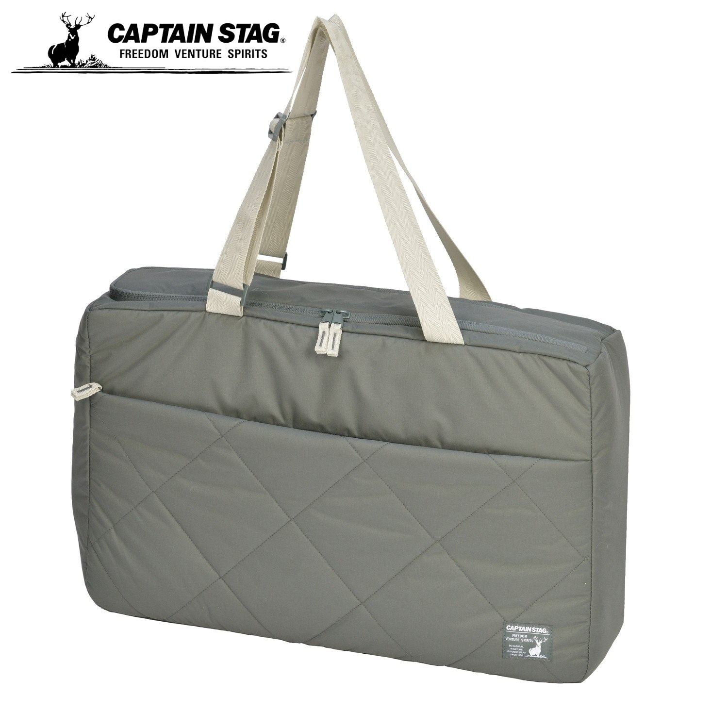 乐天商城 - キャプテンスタッグ(CAPTAIN STAG) クーラーバッグ 保冷 クールバッグ 容量30L グレーグリーン キルト UE-701