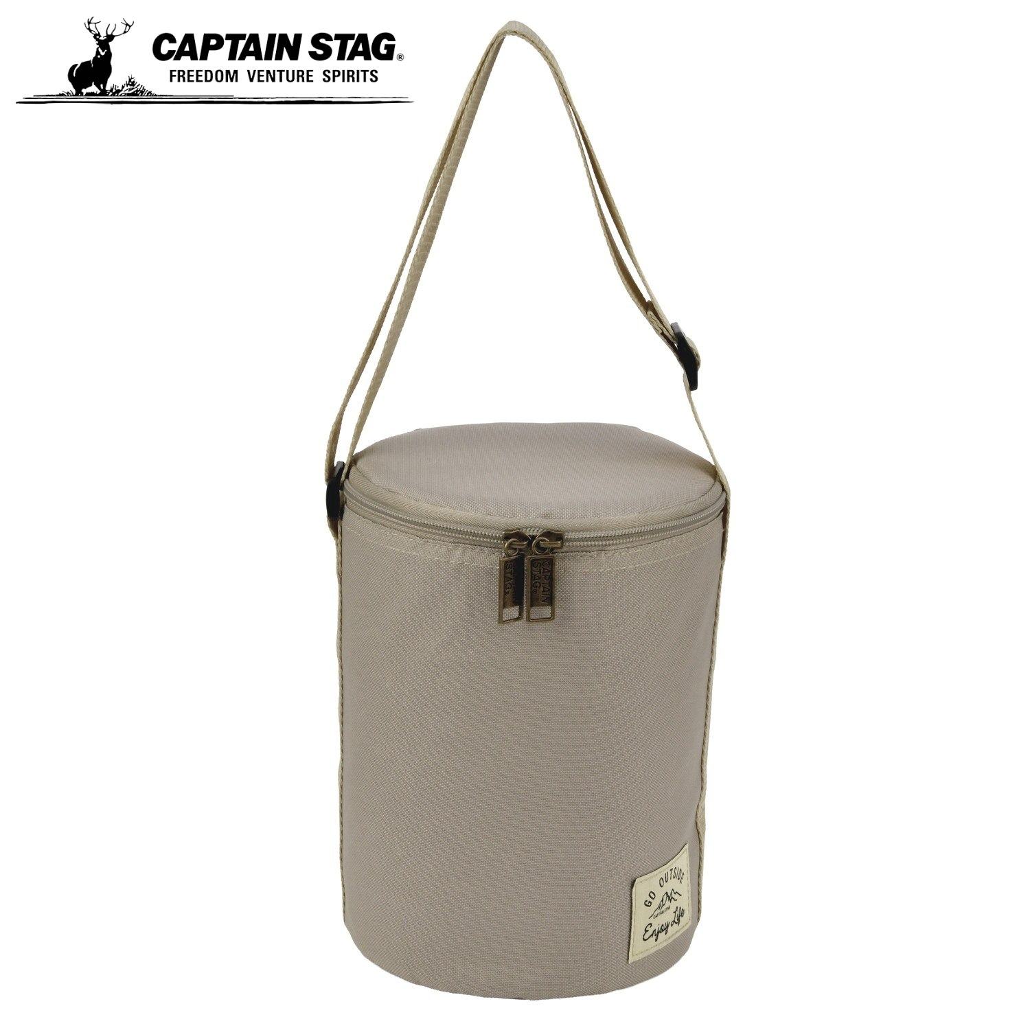 キャプテンスタッグ(CAPTAIN STAG) クーラーバッグ 保冷バッグ ラウンドクーラー ...