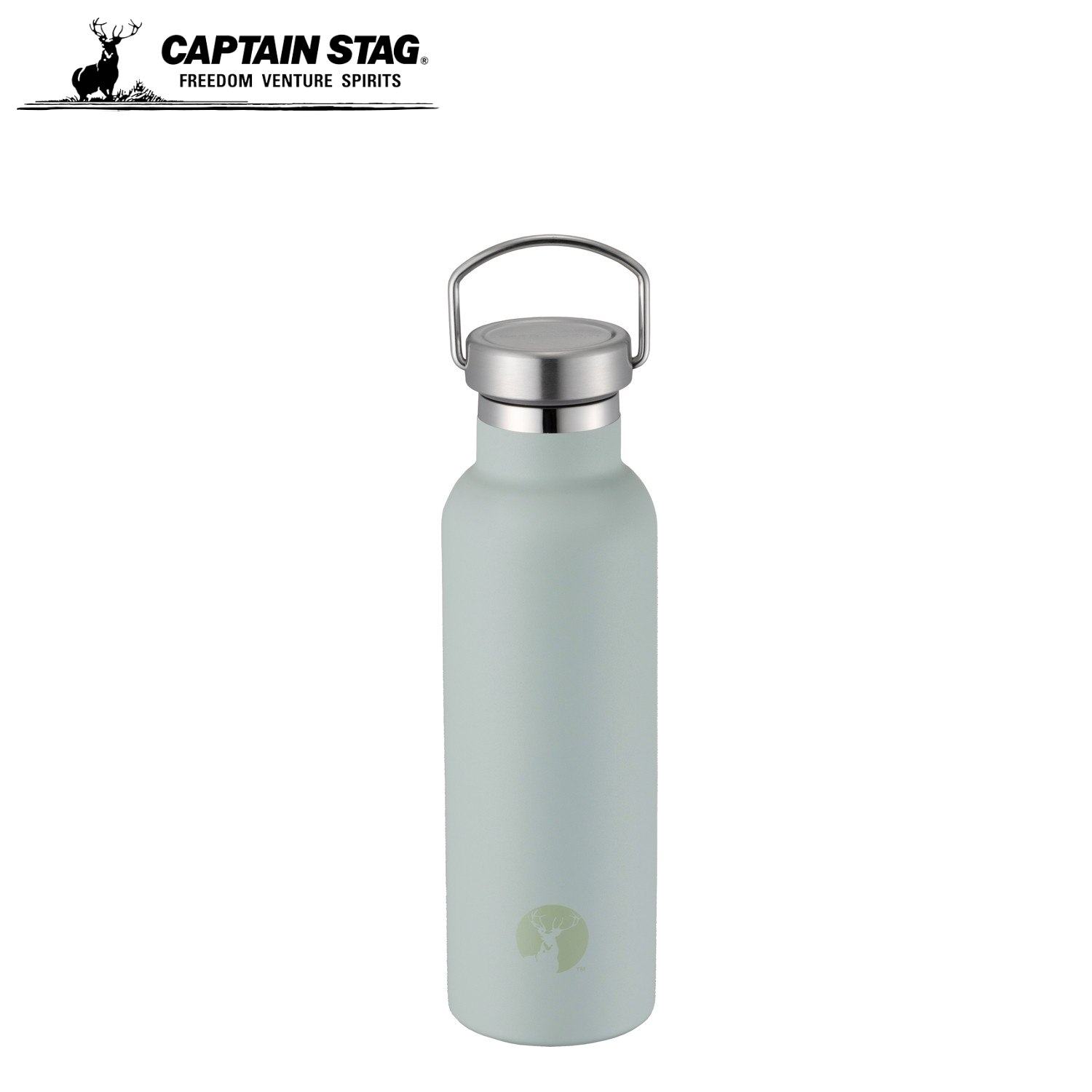 乐天商城 - キャプテンスタッグ(CAPTAIN STAG) スポーツボトル 水筒 直飲み ダブルステンレス 真空断熱 保冷 保温 NEW HDボトル 600ml オリーブグレー UE-3663