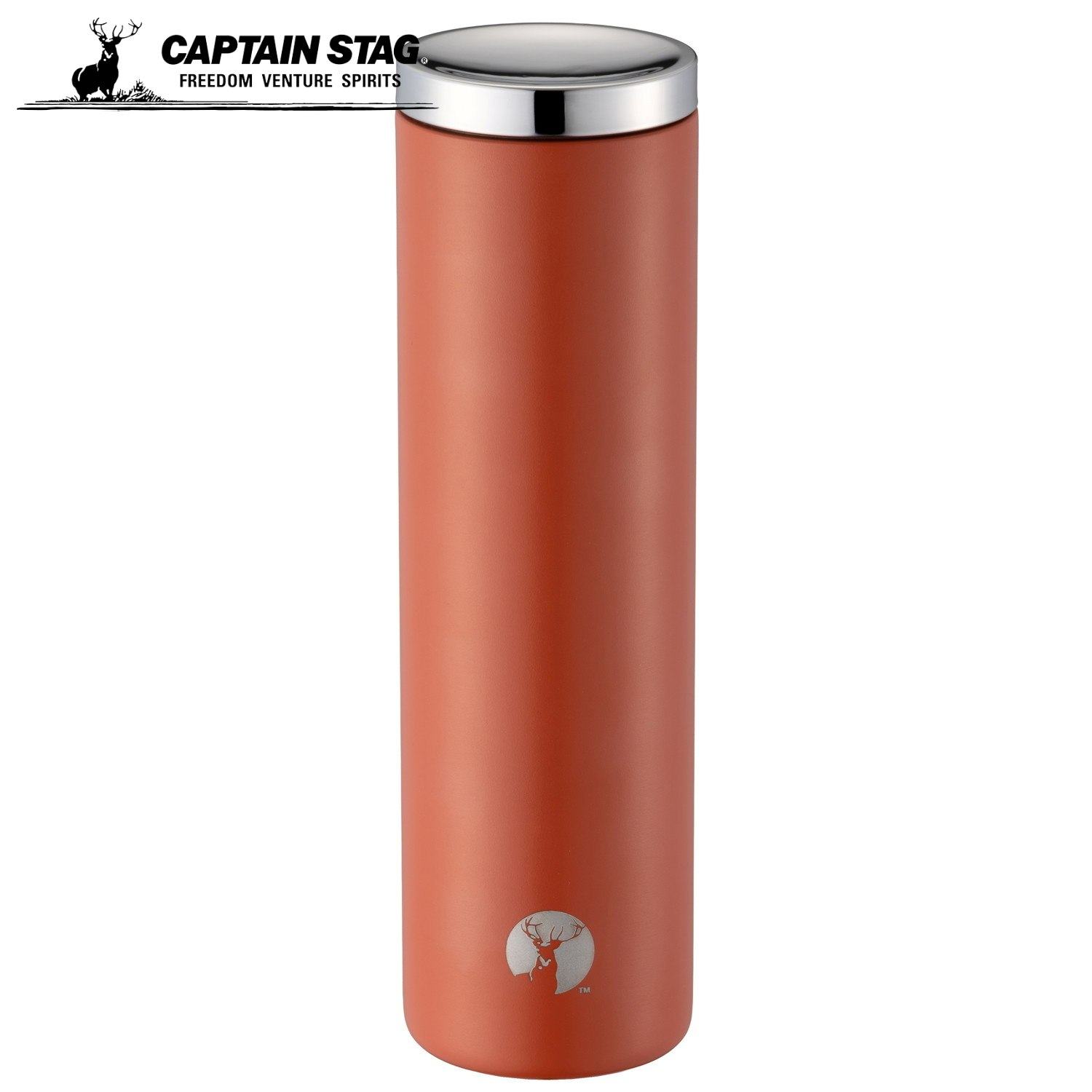 乐天商城 - キャプテンスタッグ(CAPTAIN STAG) 水筒 ボトル 直飲み ダブルステンレス 真空断熱 保温 保冷 HDパーソナルボトル 470ml エンジ UE-3677