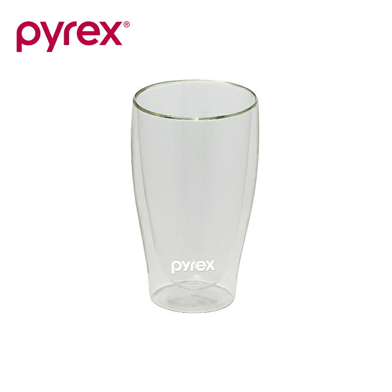パール金属 PYREX パイレックス グラス タンブラー 410ml ダブルウォール 耐熱ガラス 真空 断熱 保冷 CP-8544 グラスタンブラー お弁当 ランチ 持ち運び 通勤 通学 食洗機対応