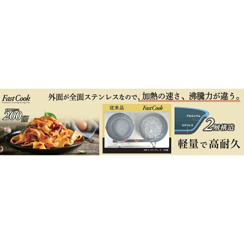 TTCSHOP楽天市場店のパール金属 片手鍋 18cm ガラス蓋付 IH対応 2層鋼 ダイヤモンドコート 軽量 高耐久 ファストクック HC-208 フライパン 料理 ガス火 ステンレス キッチン用品 調理器具｜アングル3