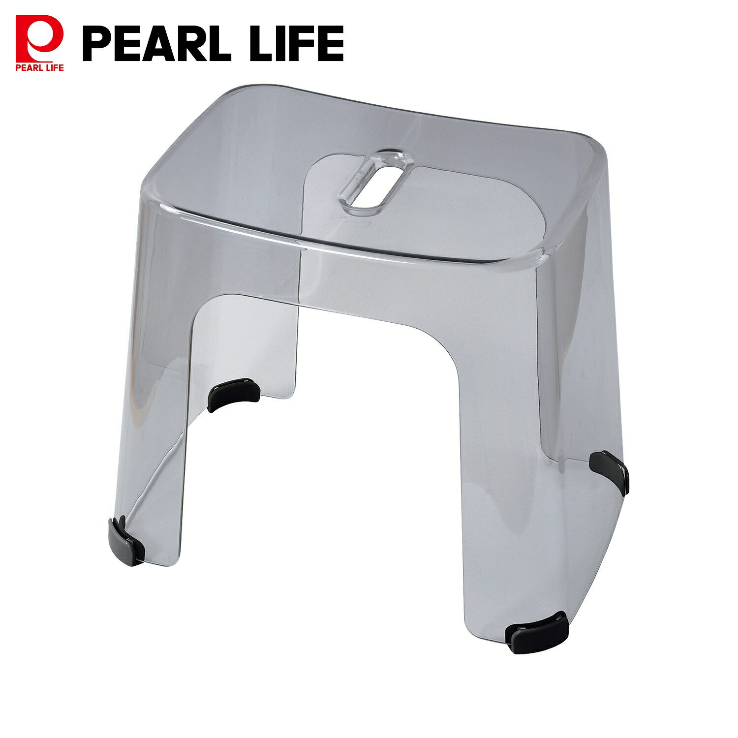 パール金属 バスチェア バススツール 30cm 風呂 バス 日本製 ライトグレー バスアクリア HC-186