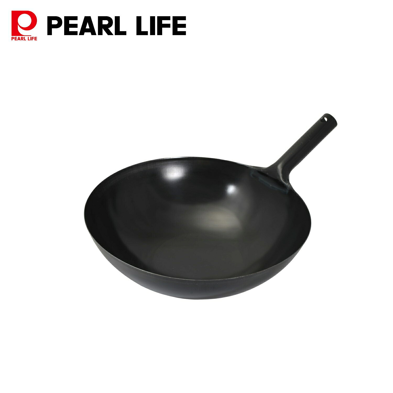パール金属公式 日本製 燕三条製 鉄 北京鍋 39cm 鉄製 中華鍋 アウトドア キャンプ ブラック HC-1034 鍋フライパン キッチン収納 整理整頓 省スペース 積み重ね スタッキング 食洗機対応