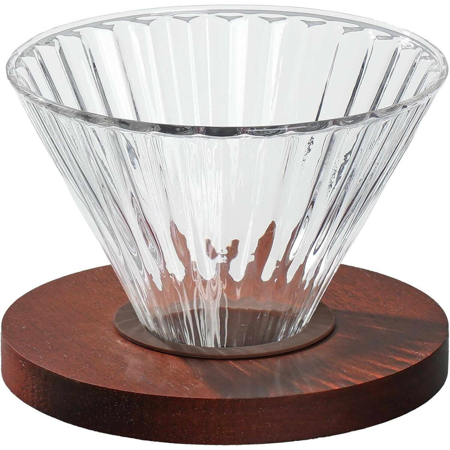パール金属 PYREX パイレックス コーヒードリッパー コーヒーフィルター カップ ブラウン 耐熱ガラス CP-8665 コーヒーお茶用品 食洗機対応 ステンレス シリコーン キッチン用品