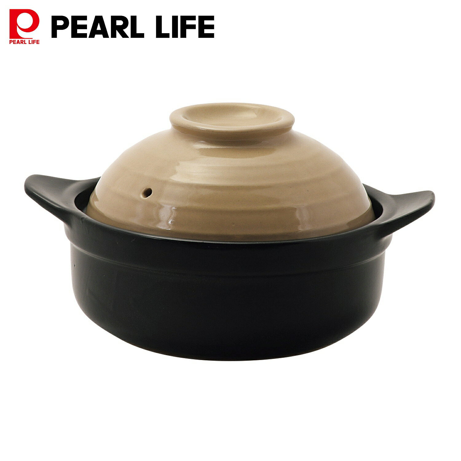 パール金属 土鍋 16cm ガス火 電子レンジ対応 サンドベージュ L-7540