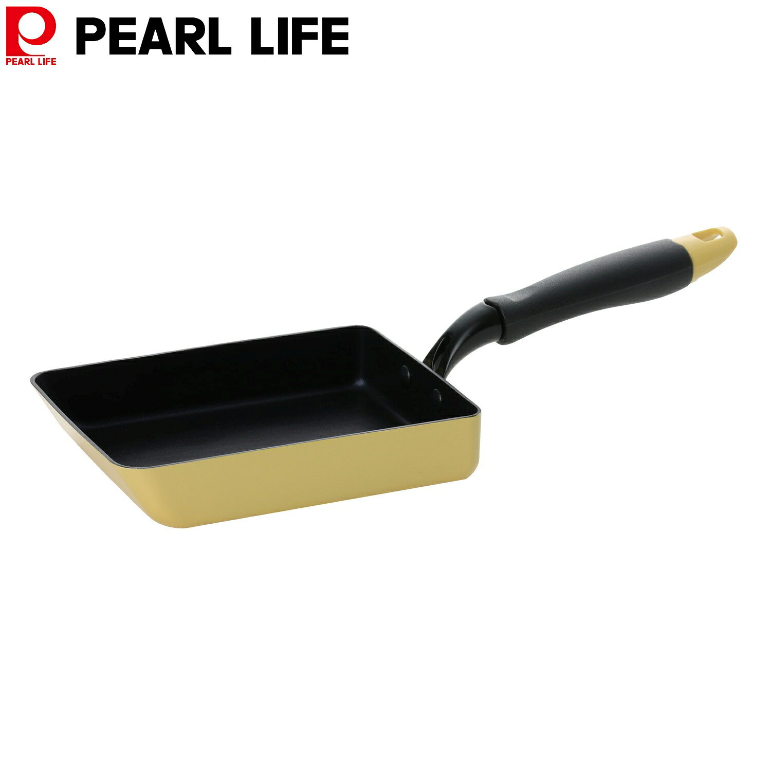 オンライン限定 パール金属 玉子焼き フライパン 玉子焼き器 卵焼き 13cm×18cm 軽い 軽量 ガス火 IH対応 PFOA PFOS フリー 有害物質不使用 ブルーダイヤモンドコート (ハニー・イエロー) カラーファーム AZ-7530