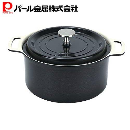 パール金属両手鍋18cmブラック無...