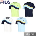 テニス フィラ ゲームシャツ メンズ クルーネックシャツ Tシャツ ゲームウェア 試合着 トップス テニスウェア 男性用 半袖 丸首 テニス用 ソフトテニス用 ...