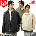 50%OFF コーチジャケット メンズ テニス ニューバランス NB Athletics Nature State コットン 長袖 スナップボタン ライトアウタ...