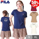50%OFF フィラ テニス グラフィックTシャツ レディース VL2953 半袖 バックプリント 吸汗速乾 UVカット 通気性 メッシュ素材 プラクティスTシャツ 練習着 普段着にも 大人かわいい ウィメンズ テニスウェア FILA 【365日あす楽対応】 楽天スーパーSALE RakutenスーパーSALE