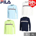 50%OFF フィラ テニス ロングTシャツ メンズ 長袖 テニスウェア プラクティスTシャツ 吸汗速乾 UV メッシュ Tシャツ 大人 ウェア FILA VM...