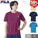 50%OFF テニス フィラ ゲームシャツ ユニセックス メンズ レディース クルーネック 丸首 半袖 消臭 テニスウェア Tシャツ FILA VM5706 【365日あす楽対応】 楽天スーパーSALE RakutenスーパーSALE