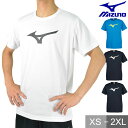 ミズノ Tシャツ メンズ 半袖 丸首 ビッグロゴ 吸汗速乾 おしゃれ かっこいい 32JA8155 一般用 大人サイズ メール便可 【365日あす楽対応】