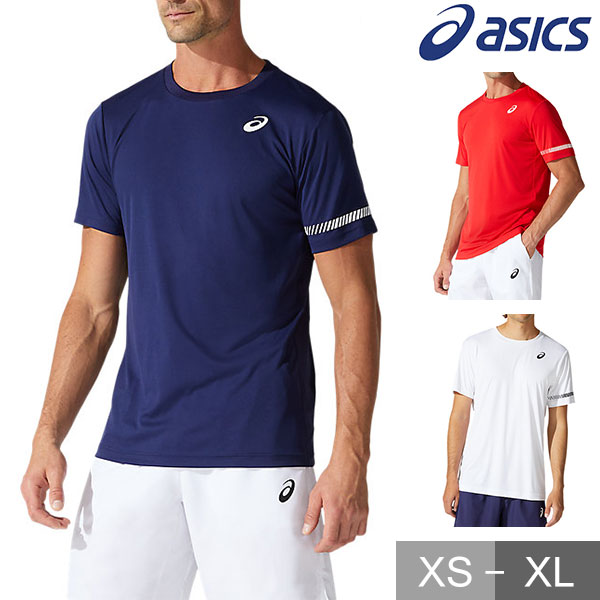 46％OFF アシックス テニス ゲームシャツ ショートスリーブトップ Tシャツ メンズ 大人 ウェア asics 2041A136