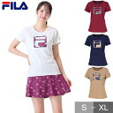 テニス フィラ グラフィックTシャツ レディース プラクティスTシャツ 半袖 テニスウェア ショートスリーブ 半袖Tシャツ ウィメンズ 大人 ウェア FILA ...