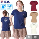 フィラ テニス グラフィックTシャツ レディース VL2953 半袖 バックプリント 吸汗速乾 UVカット 通気性 メッシュ素材 プラクティスTシャツ 練習着 普段着にも 大人かわいい ウィメンズ テニスウェア FILA 【365日あす楽対応】