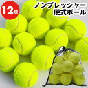 テニスボール 硬式 12球入り 練習球 ボール 収納袋付き ノンプレッシャーボール プラクティスボール 硬式テニス テニス ボール まとめ買い 大量 大容量 ト...