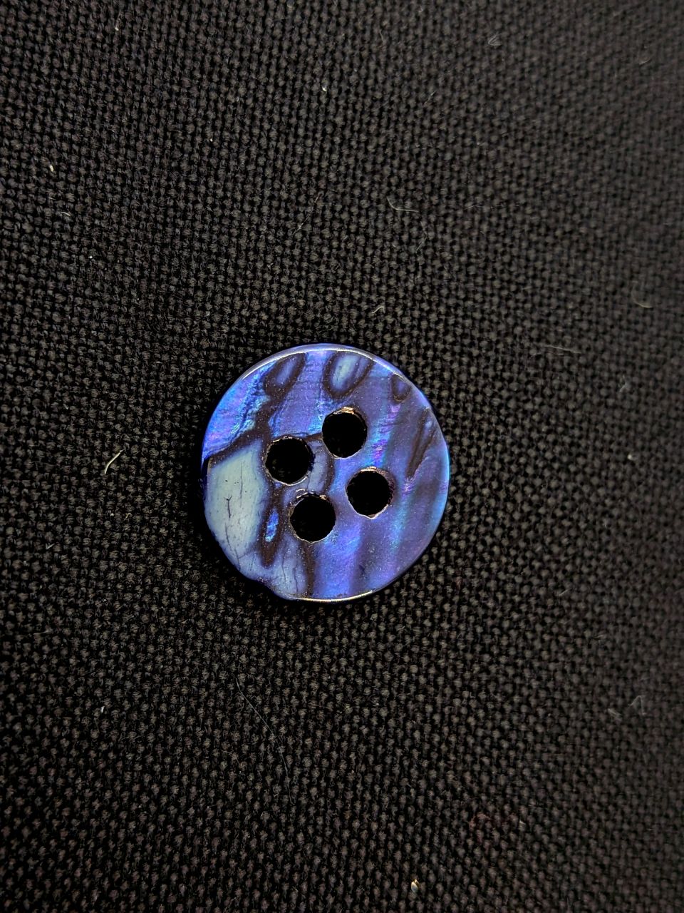 【スーツボタン専門店】17型高瀬貝ボタン染色ブルー 11.5mm [1個]天然貝 シャツボ...