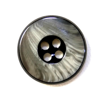 【スーツボタン専門店】高級スーツジャケット用ボタン 818(COLOR.92グレー) 15mm 紳士服スーツジャケットの袖口・袖ボタンに[1個から販売]老舗テーラー御用達スーツボタン専門店の高級ボタン