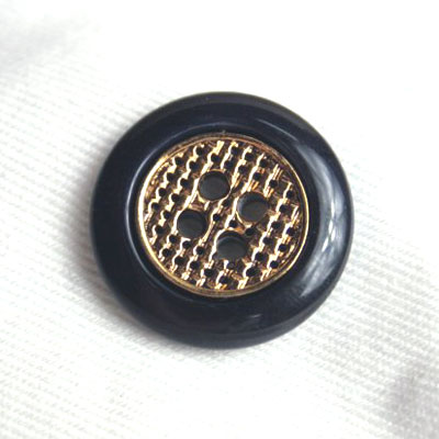 Button - 【スーツボタン専門店】リンクス(COLOR.ネイビー・ゴールド) 15mm[1個から販売]老舗テーラー御用達スーツボタン専門店の高級ボタン高級スーツジャケット袖口用ボタン