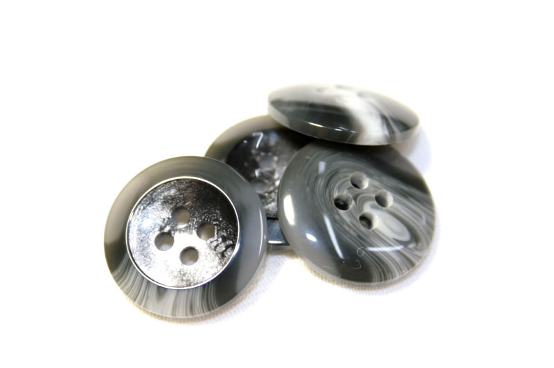 【スーツボタン専門店】高級スーツジャケット用ボタン Century21(COLOR.5ライトグレー系) 20mm[1個から販売]老舗テーラー御用達スーツボタン専門店の高級ボタン 2