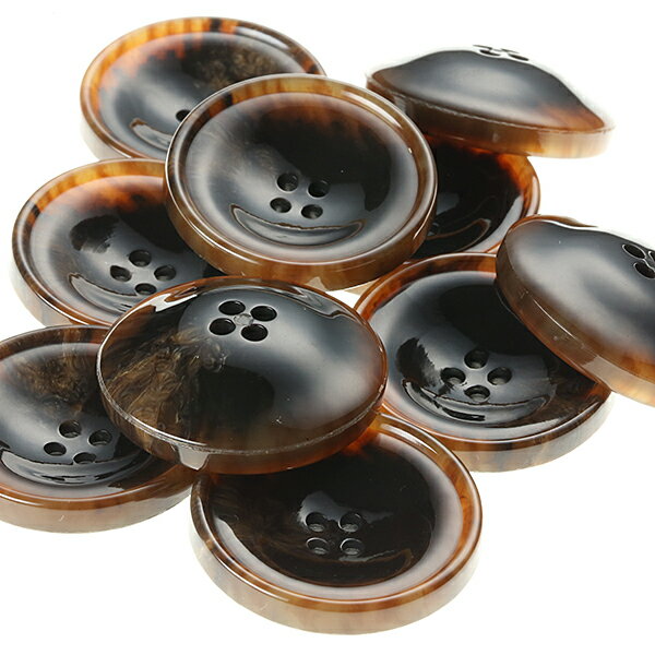 【スーツボタン専門店】PV15 30mm (color.466ブラウン) コート対応ボタン[1個から販売]老舗テーラー御..