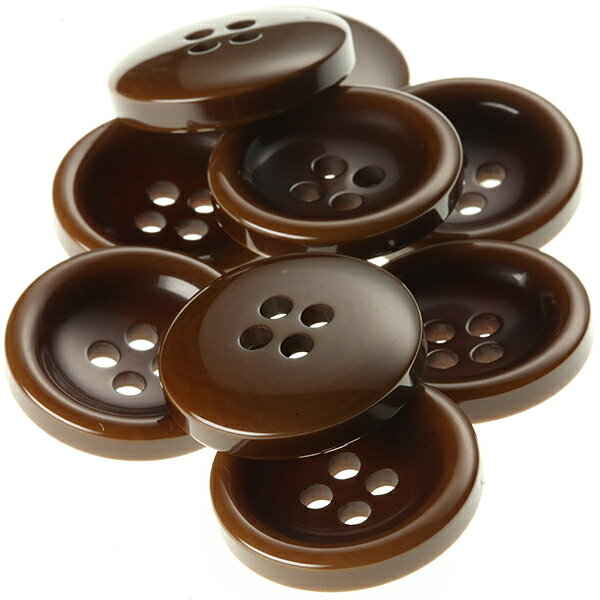 【スーツボタン専門店】V77 23mm (color.44ブラウン) コート対応ボタン[1個から販売]老舗テーラー御用達スーツボタン専門店の高級ボタン