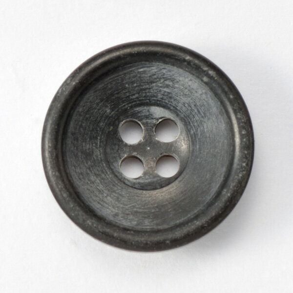 【高級オーダー専門店】水牛ボタンブラントK-1198(COLOR.BLKブラック)15mm紳士服スーツジャケットの袖口・袖ボタン[1個から販売]老舗テーラー御用達スーツボタン専門店の高級ボタン