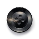 【メール便120円】水牛ボタンK-250(COLOR.8)黒,白い斑点,筋 18mm[1個から販売]老舗テーラー御用達スーツボタン専門店の高級ボタン