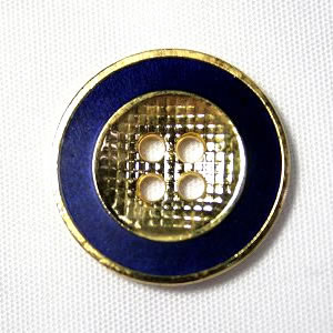 【スーツボタン専門店】七宝No15・ゴールド紺・15mmメタルボタン スーツジャケットの袖口・袖ボタンに[..