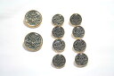 【送料無料】メタルボタンY-52・ゴールド 21mm2個15mm8個 セット老舗テーラー御用達スーツボタン専門店の高級ボタン 20mmや21mmのボタン交換可能...