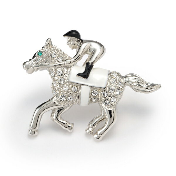 【送料無料】ラペルピン・ホースレースシルバー・【限定品】メンズ・レディースに使えるアクセサリー,競馬,ジョッキー【高級オーダー店御用達の専門店】