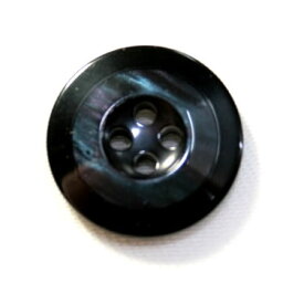 【メール便無料】高級スーツジャケット用ボタン ROCKY(COLOR.5ブラック黒系) 20mm[1個から販売]老舗テーラー御用達スーツボタン専門店の高級ボタン