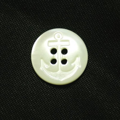 Rakuten - 【スーツボタン専門店】イカリ柄高瀬貝ボタン 15mm[1個から販売]老舗テーラー御用達スーツボタン専門店の高級シェルボタン