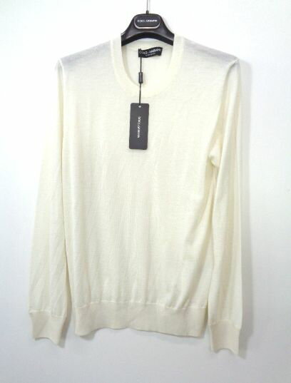 メンズ ドルチェ＆ガッバーナ カシミア セーター オフホワイト 56