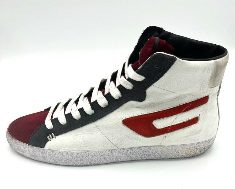 メンズ DIESEL ディーゼル ヴィンテージ加工 ハイカット スニーカー レザー スウェード 28.5