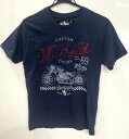メンズ ウィルソン ウィリアムズ クルーネック プリント Tシャツ ネイビー L(4)
