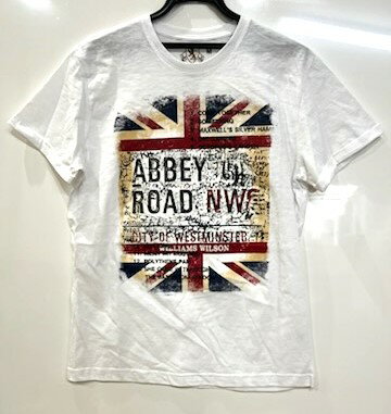 メンズ ウィルソン ウィリアムズ クルーネック プリント Tシャツ ホワイト M