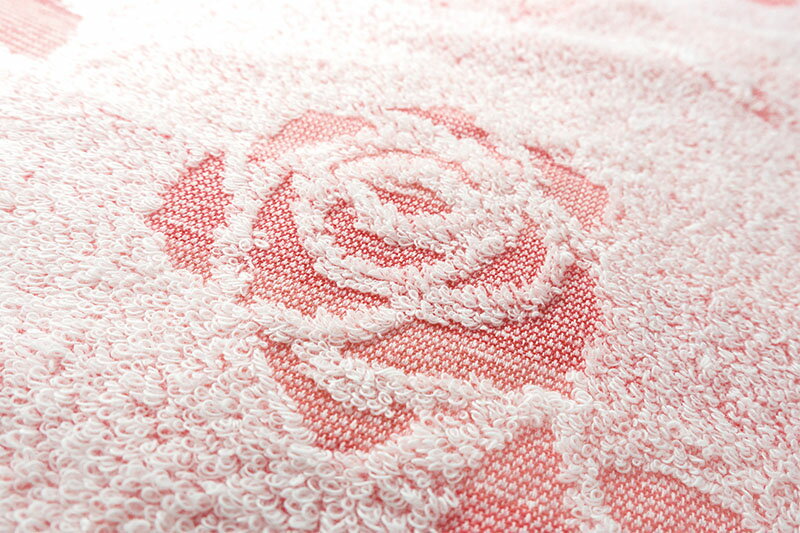 今治タオルブランドバスタオル　ローズ | バスタオル 今治 ばら バラ 薔薇 綿100 国産 かわいい 花柄 ピンク