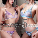 【300円OFFクーポンあり】 セクシーランジェリー セット ブラジャー ブラ ショーツ シースルー Tバック 超過激 下着 レディース インナー 5カラー あ...