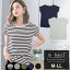 オーガニックコットン 綿100% ボートネックTシャツ 5color ブラック グレー ネイビー カーキ ブラック×ホワイト部屋着 ルームウェア インナー Tシャツ 半袖 フレンチスリーブ 体型カバー【メール便送料無料】【tu-hacci】