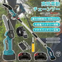 充電式チェーンソー 6インチ 21V 高枝 チェーンソー 高枝 電動のこぎり 130-200cm 高枝チェーンソー 高枝切りチェーンソー 高枝切り電動チェーンソ...
